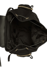 LEATHER-TRIMMED BACKPACK