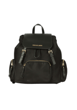 LEATHER-TRIMMED BACKPACK