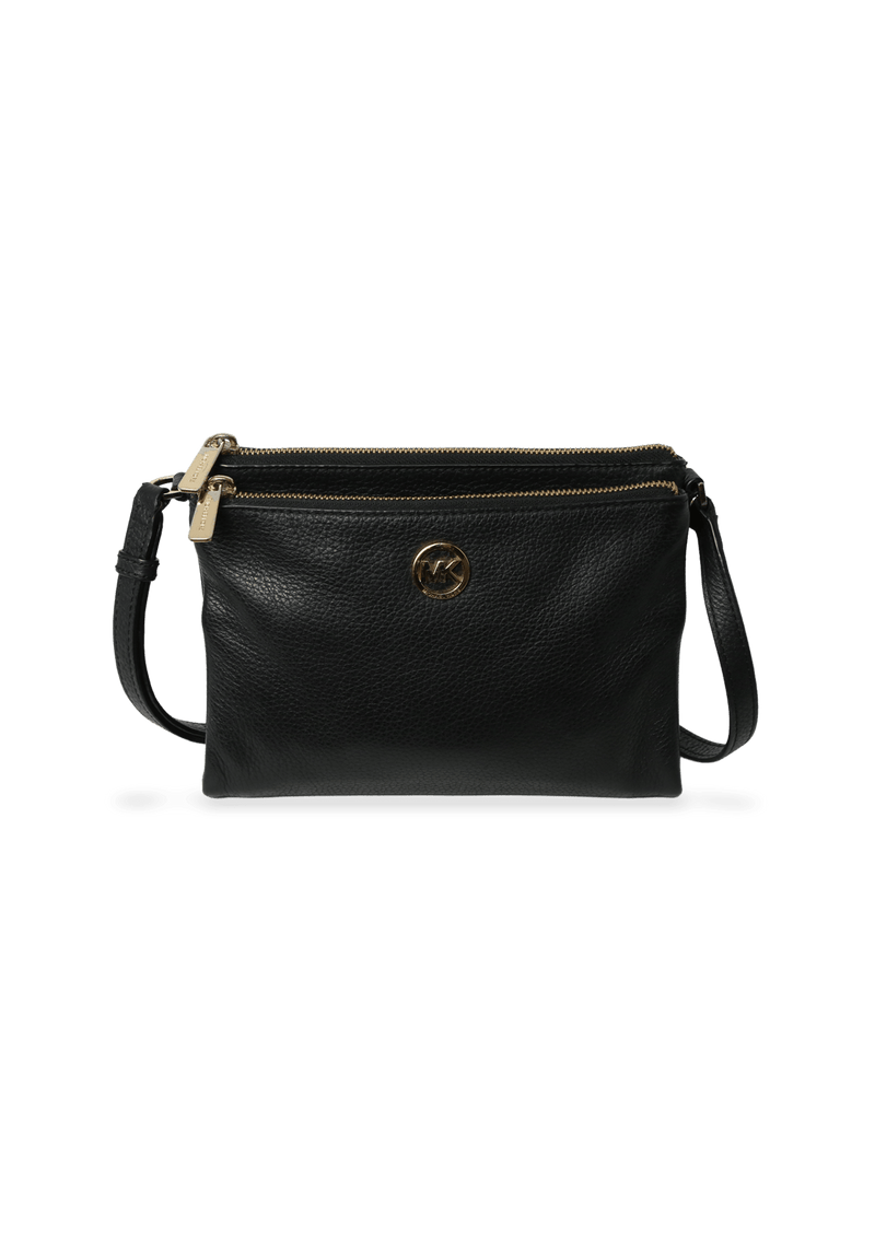 LOGO GRAINED LEATHER BAG