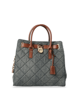 MATELASSE DENIM BELTED BAG