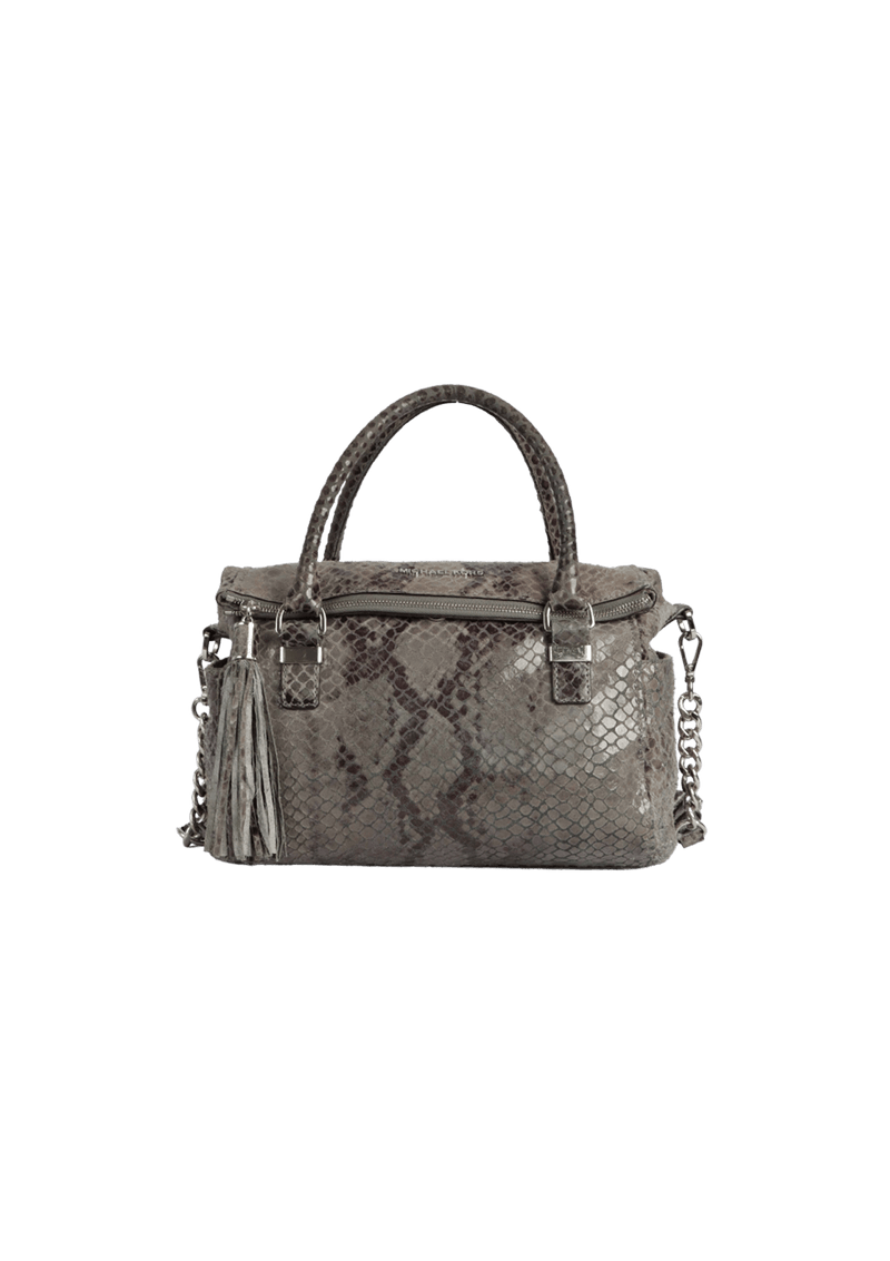 Michael kors snakeskin satchel sale