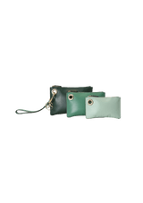 TRI-COLOR LEATHER POUCH TRIO