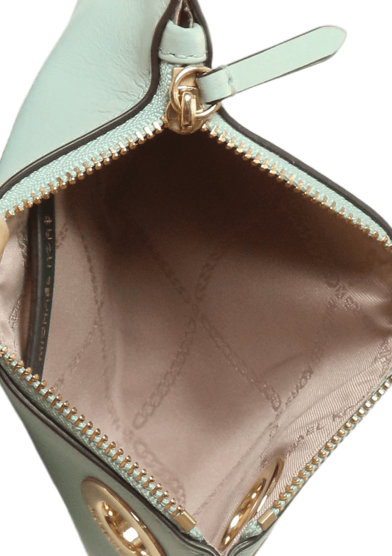 BOLSA MICHAEL KORS TRI COLOR LEATHER POUCH TRIO VERDE ORIGINAL