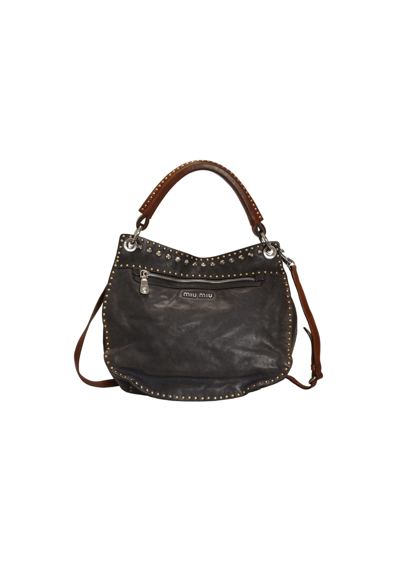 LEATHER STUDDED BAG