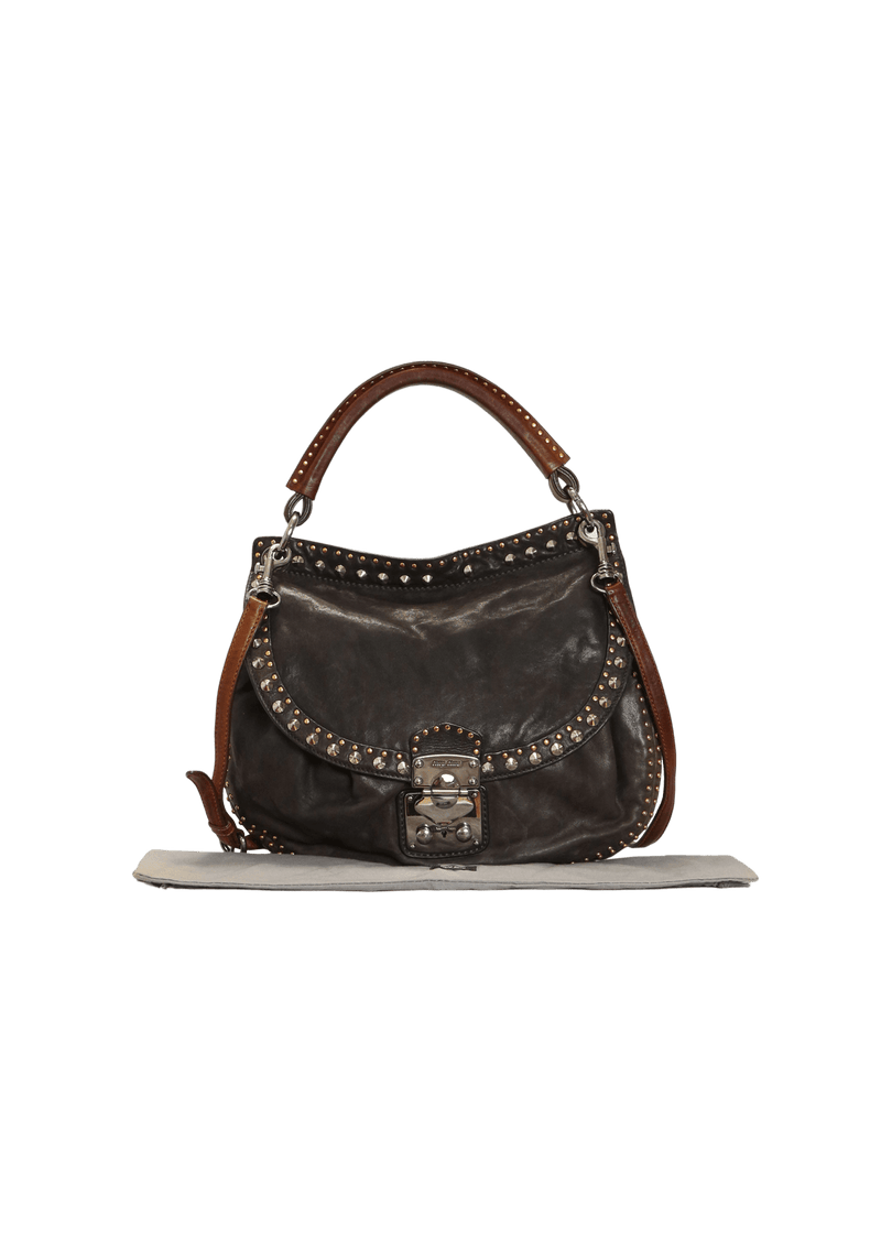 LEATHER STUDDED BAG