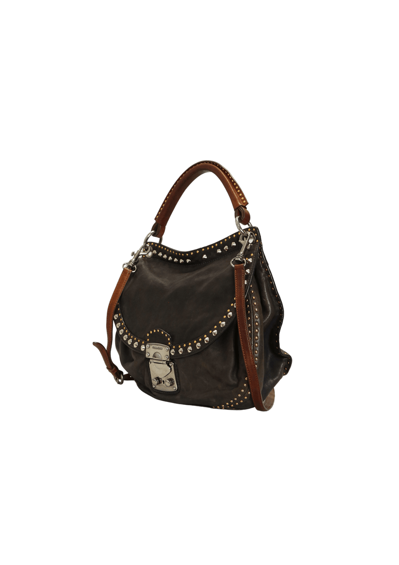 LEATHER STUDDED BAG