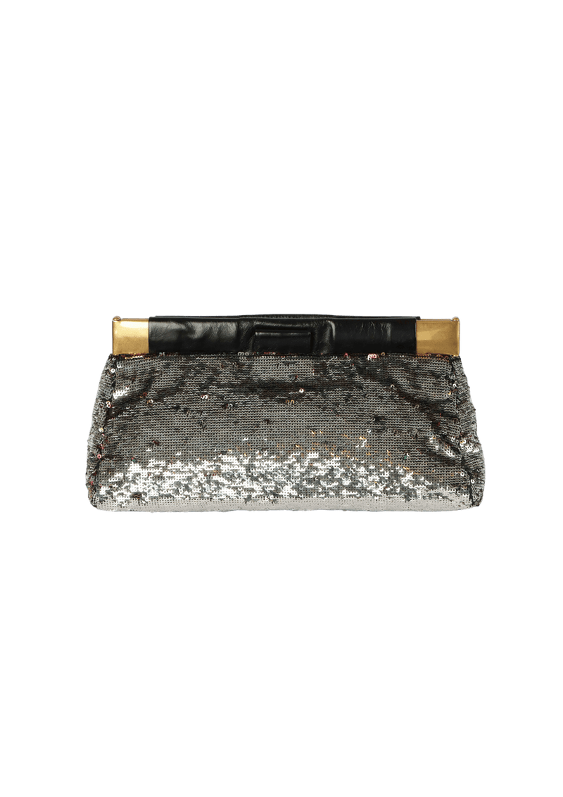 METALLIC SEQUIN CLUTCH