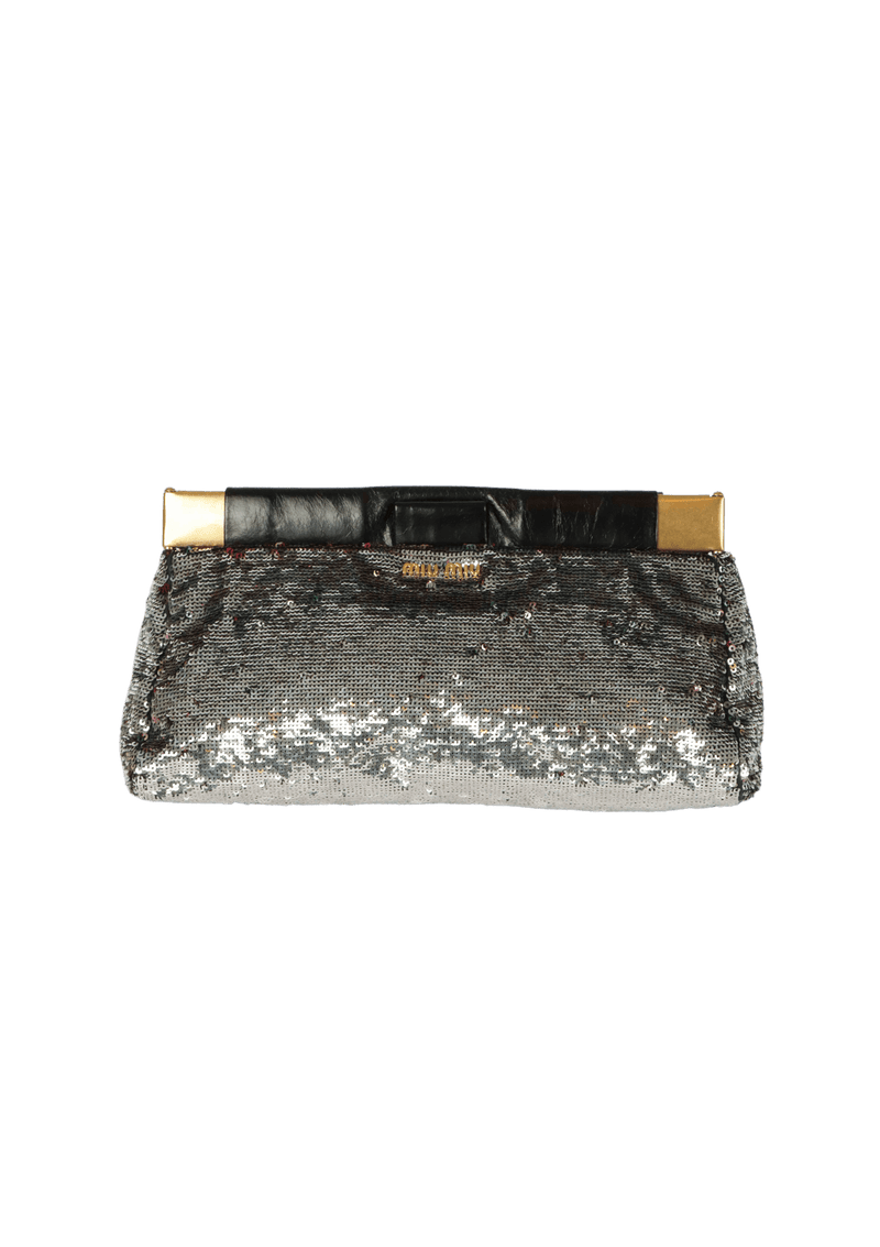 METALLIC SEQUIN CLUTCH