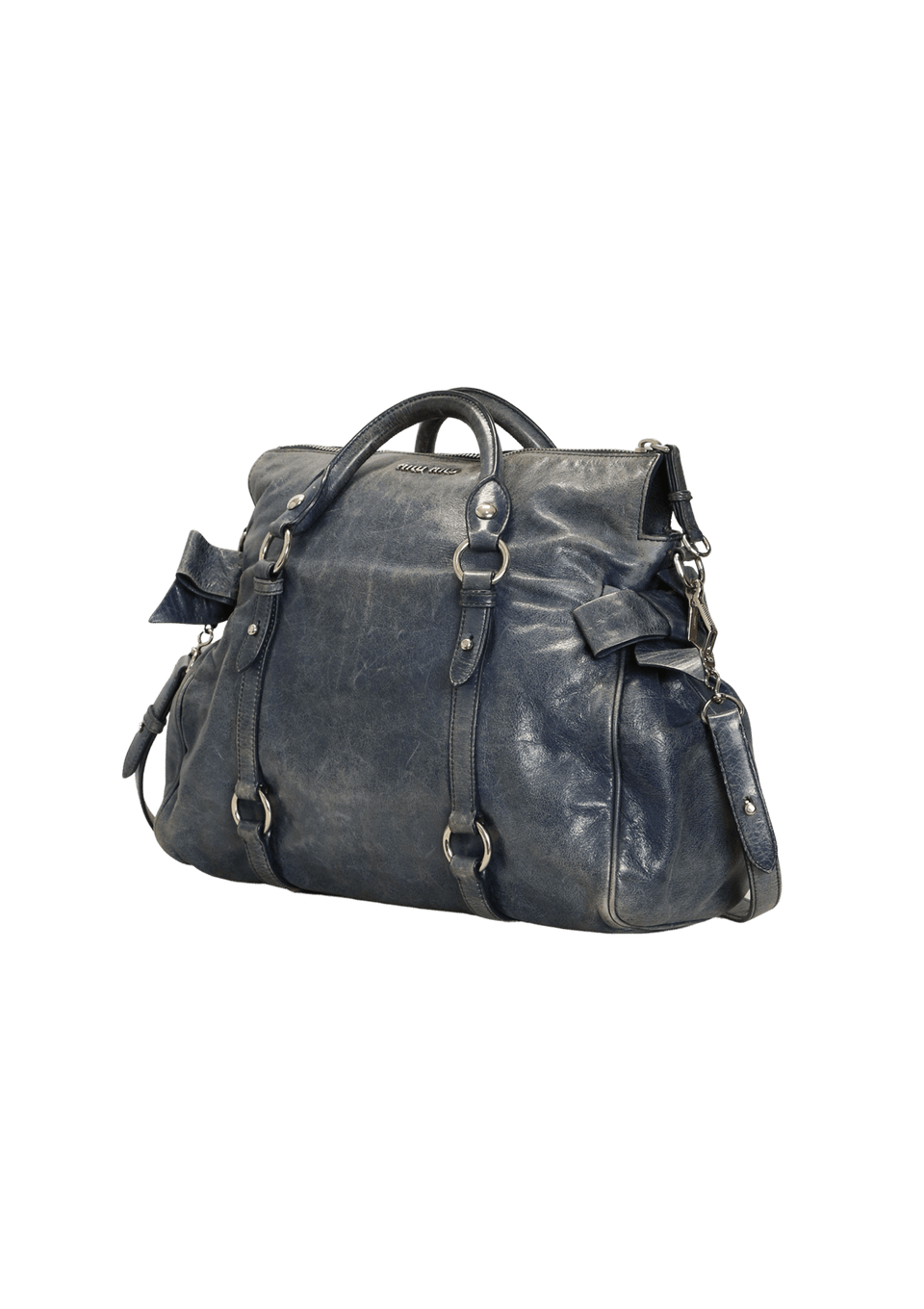 BOLSA MIU MIU VITELLO LUX BOW BAG AZUL ORIGINAL – Gringa BOLSA MIU MIU VITELLO LUX BOW BAG AZUL ORIGINAL – Gringa