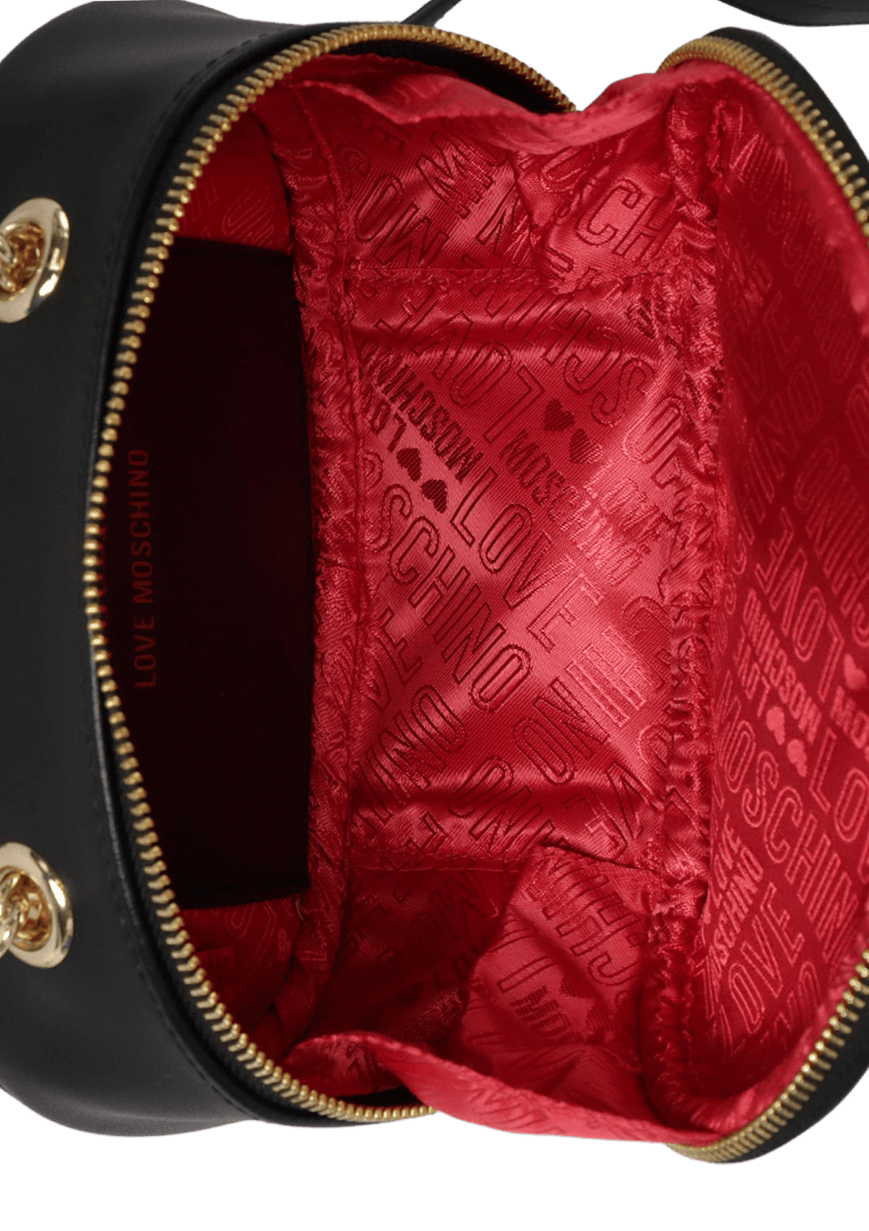 BOLSA MOSCHINO LEATHER CHAIN-LINK BAG PRETO ORIGINAL – Gringa