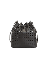 LOVE PERFORATED BUCKET BAG