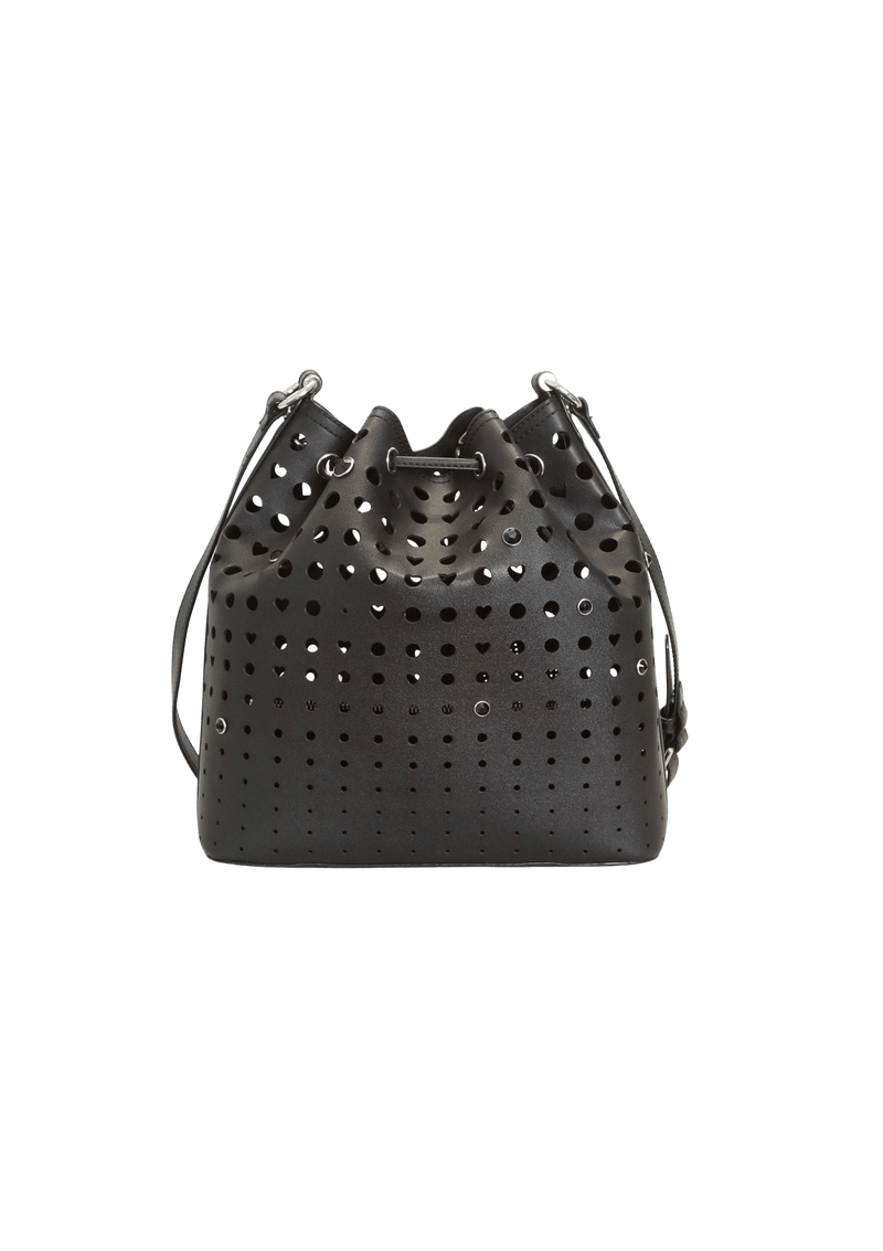 LOVE PERFORATED BUCKET BAG