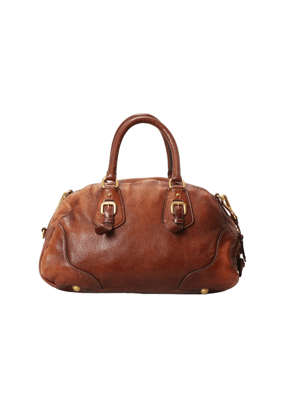BOLSA PRADA ANTIK CERVO GRADIENT SATCHEL MARROM ORIGINAL – Gringa