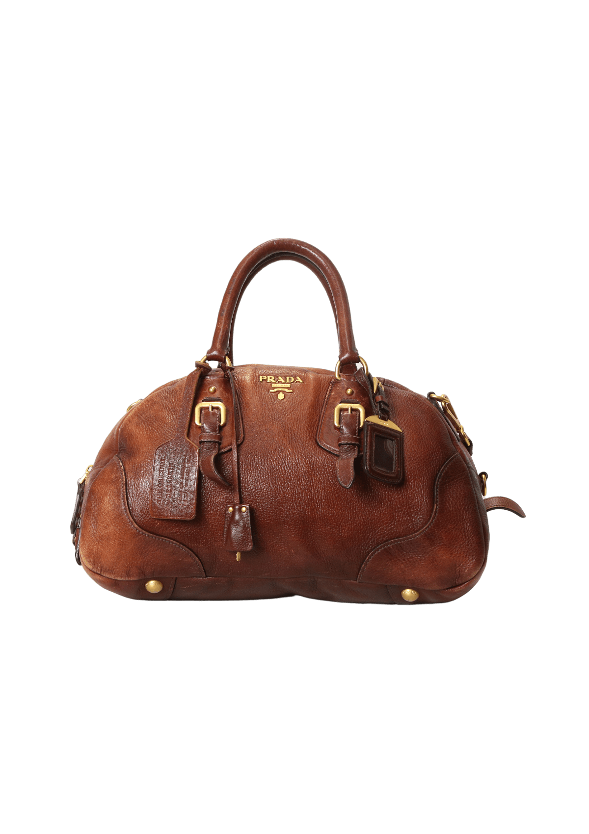 BOLSA PRADA ANTIK CERVO GRADIENT SATCHEL MARROM ORIGINAL – Gringa