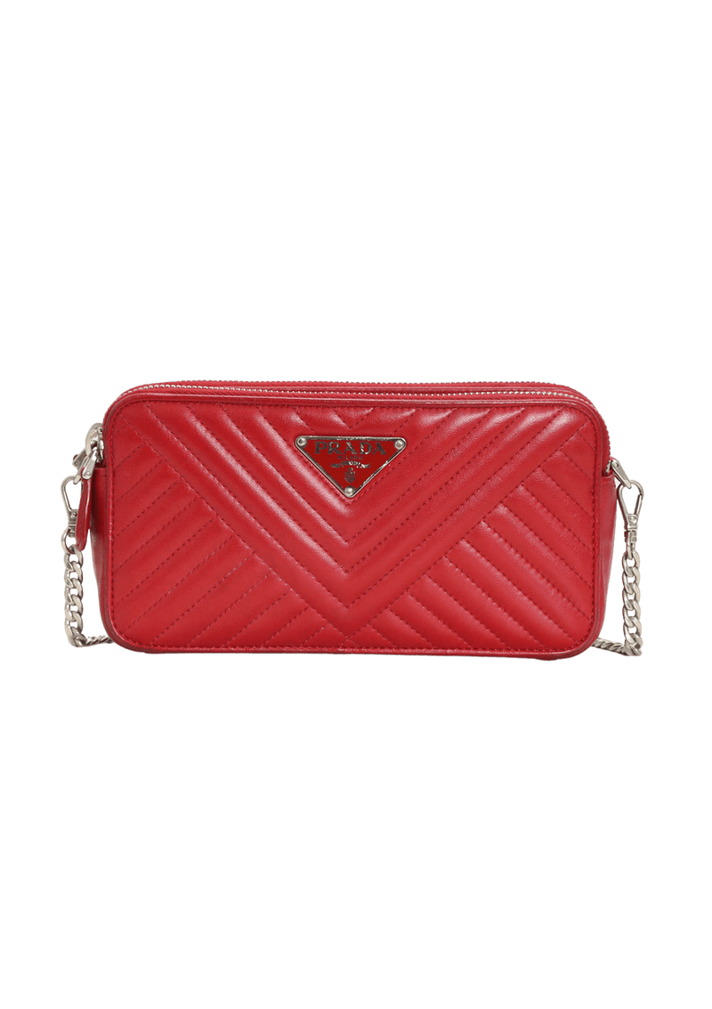 Prada nappa impunture diagramme top sling bag