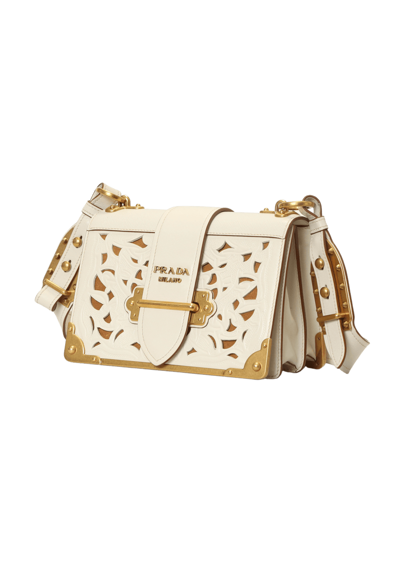 CITY CALF AND SAFFIANO LASER CUT CAHIER