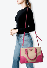 CITY STITCH DOUBLE ZIP TOTE