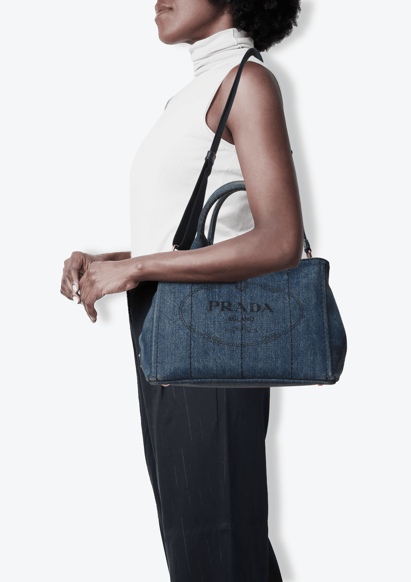 DENIM CANAPA LOGO TOTE