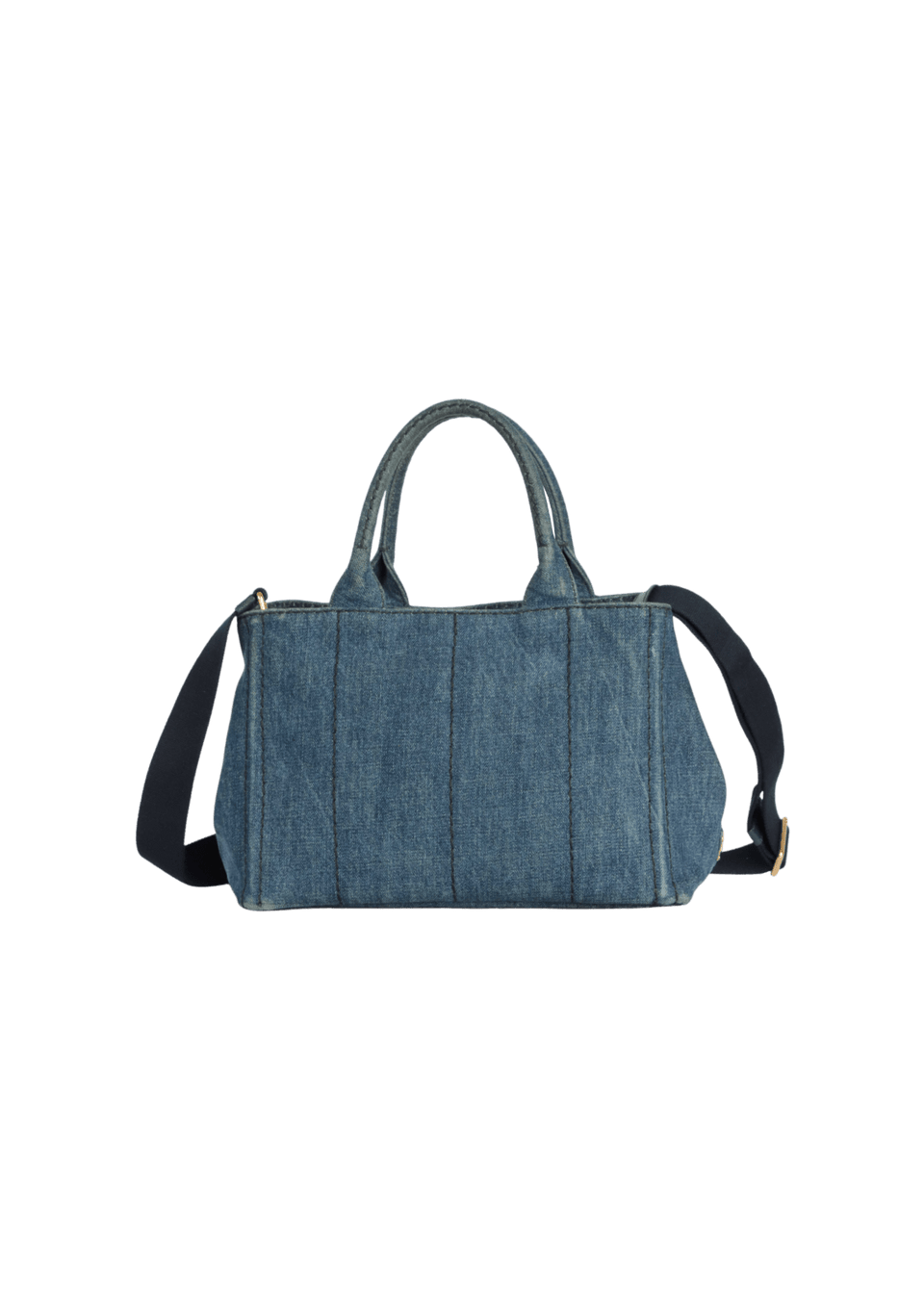 BOLSA PRADA DENIM CANAPA LOGO TOTE AZUL ORIGINAL – Gringa