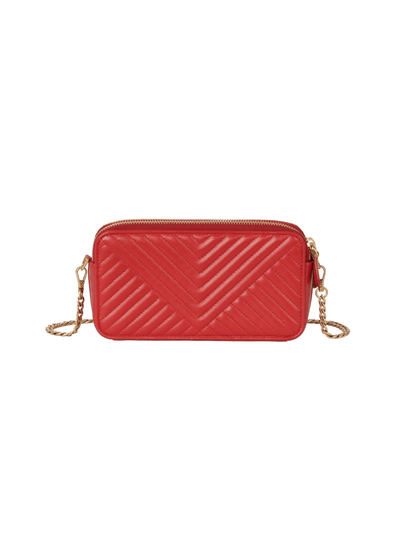 IMPUNTURE MINI DIAGRAMME DOUBLE ZIP CROSSBODY