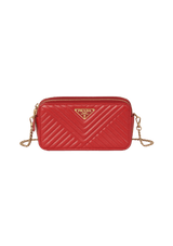 IMPUNTURE MINI DIAGRAMME DOUBLE ZIP CROSSBODY