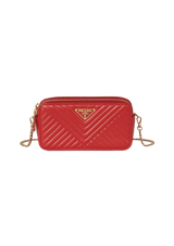 IMPUNTURE MINI DIAGRAMME DOUBLE ZIP CROSSBODY