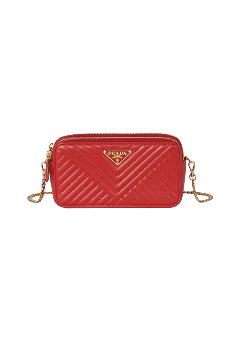 IMPUNTURE MINI DIAGRAMME DOUBLE ZIP CROSSBODY