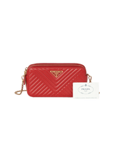 IMPUNTURE MINI DIAGRAMME DOUBLE ZIP CROSSBODY