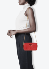 IMPUNTURE MINI DIAGRAMME DOUBLE ZIP CROSSBODY