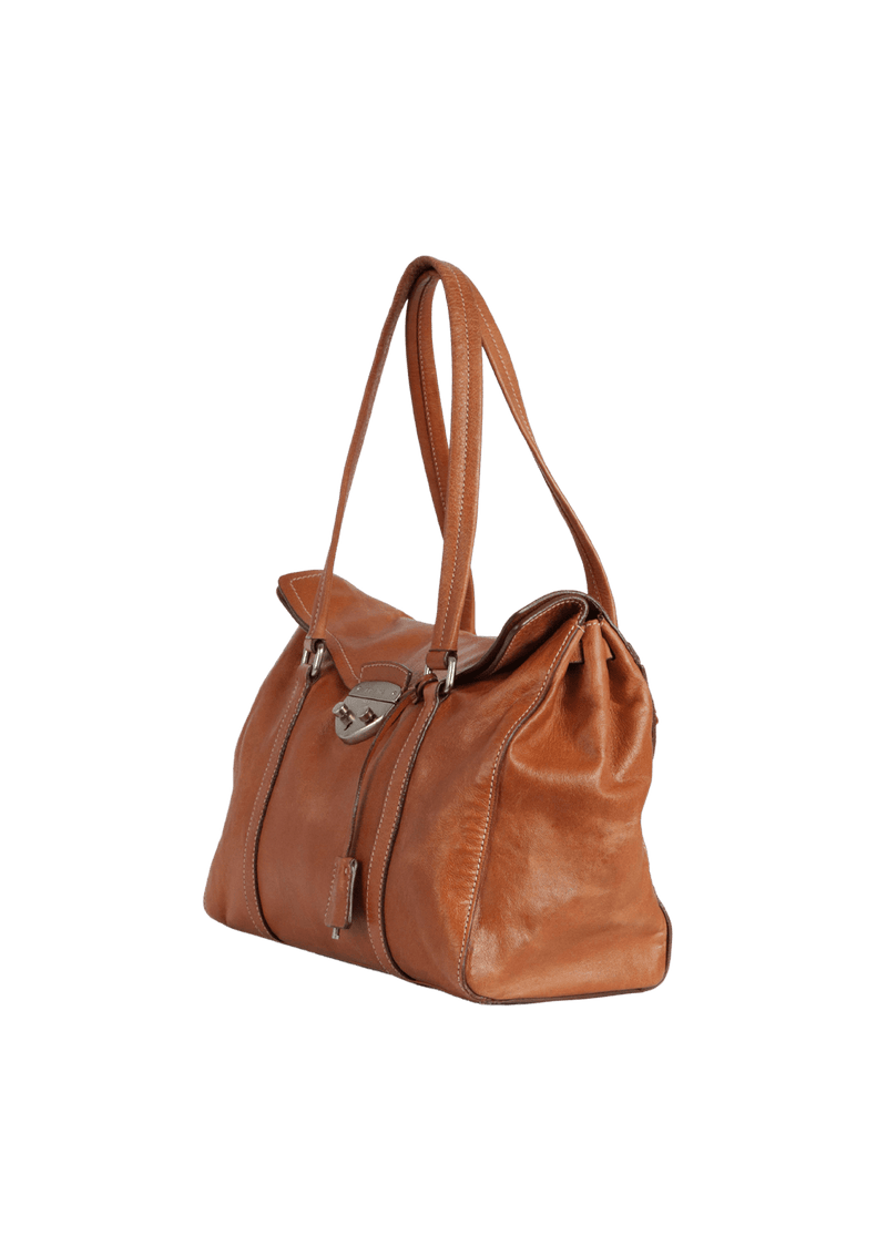 EASY FOLDOVER PUSHLOCK SHOULDER BAG