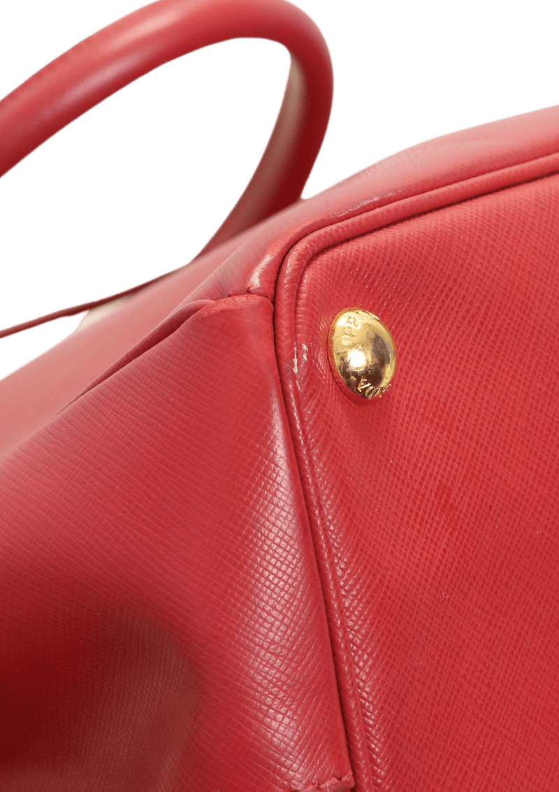 LARGE SAFFIANO LUX DOUBLE ZIP GALLERIA