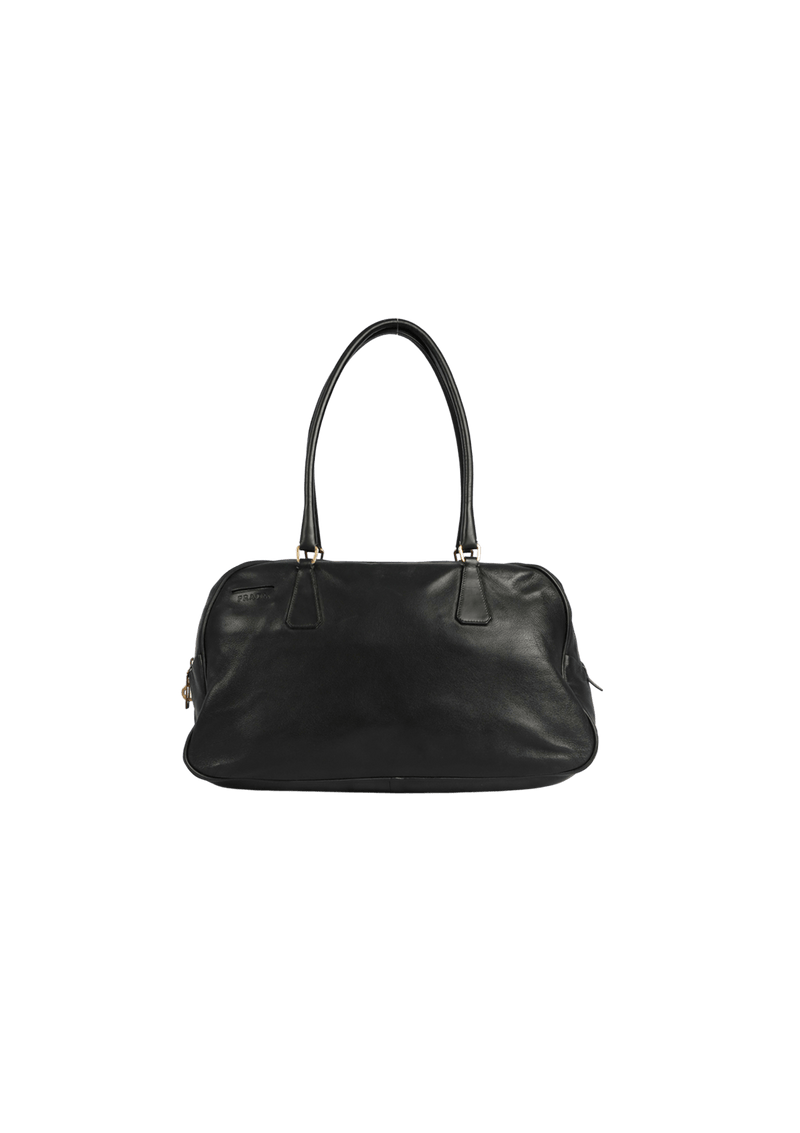 LEATHER BOWLER BAG