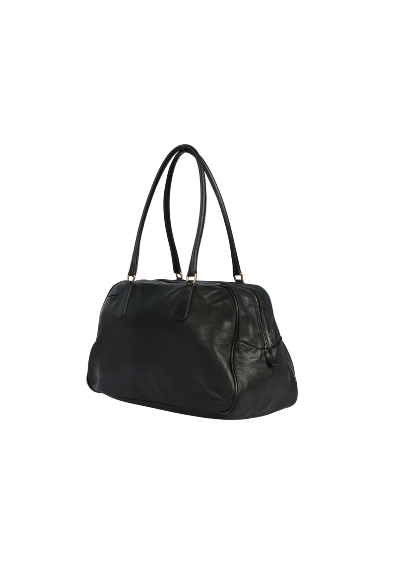 LEATHER BOWLER BAG