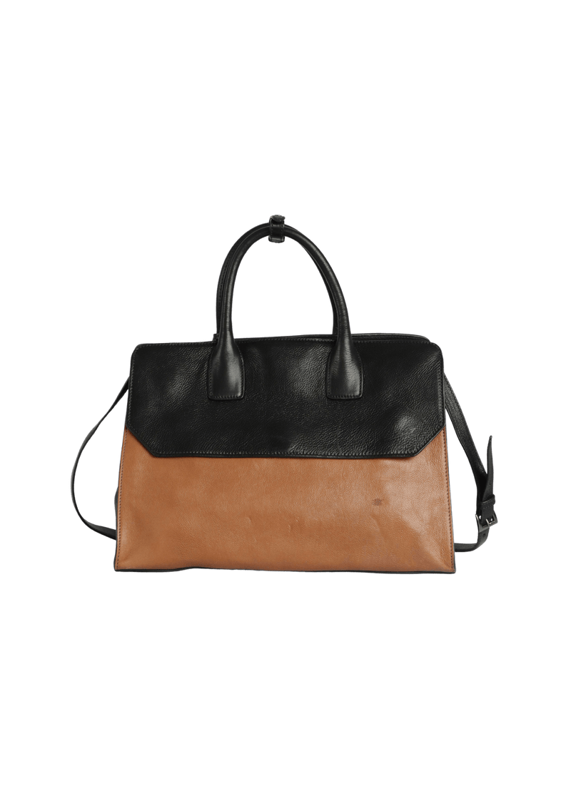 LEATHER TOP HANDLE BAG