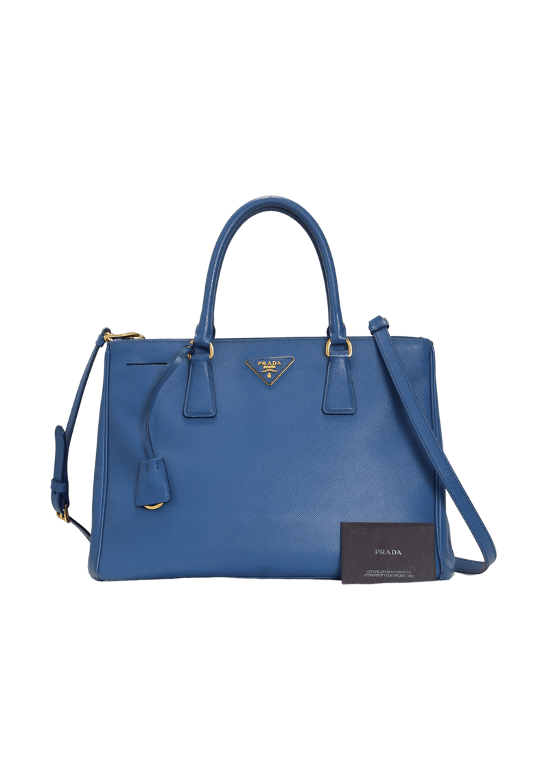 MEDIUM SAFFIANO LUX DOUBLE ZIP GALLERIA