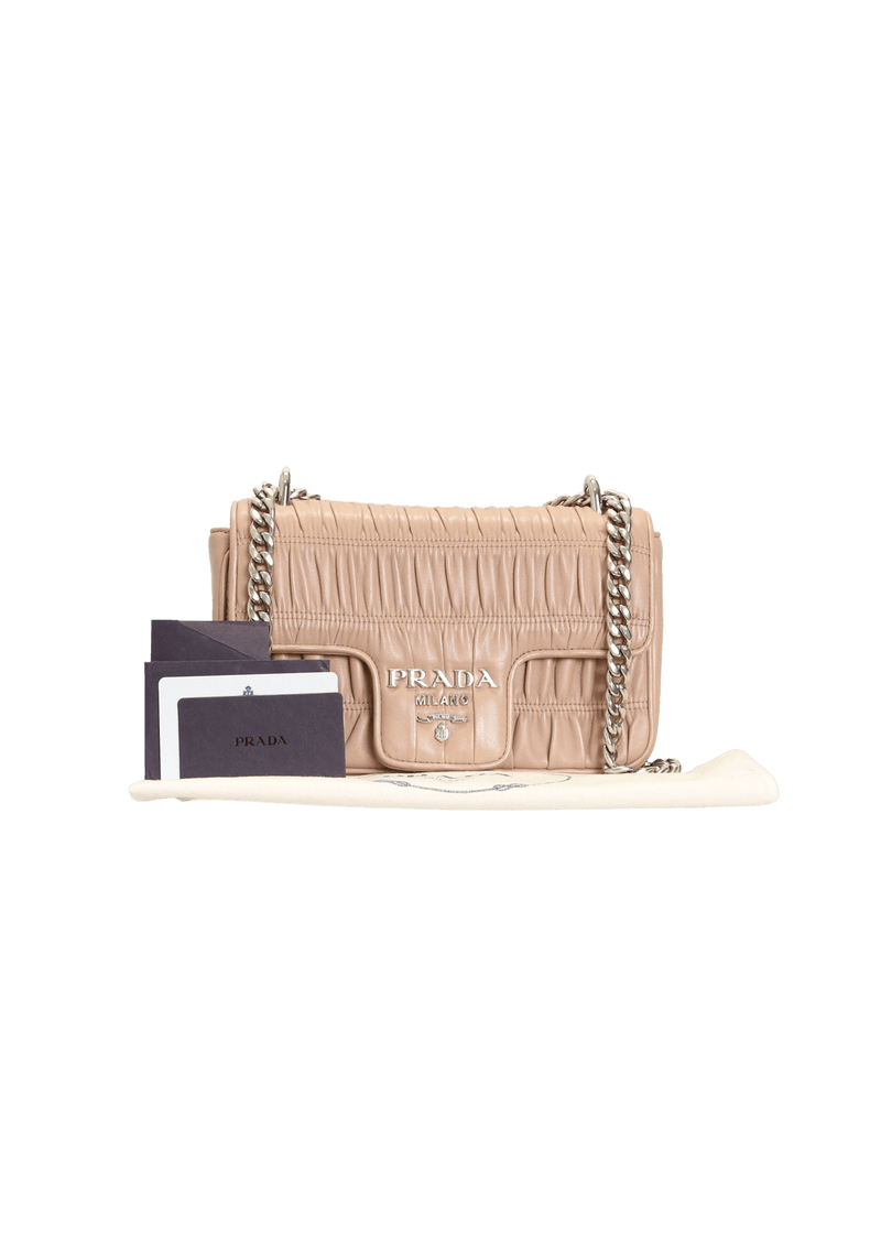 NAPPA GAUFFRE PATTINA FLAP BAG