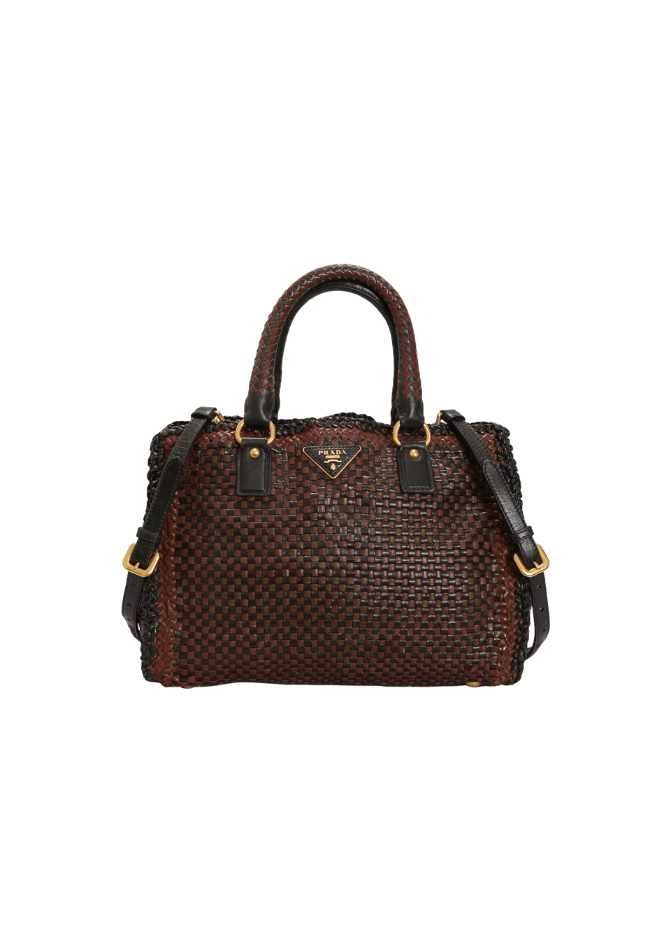 OPEN MADRAS WOVEN TOTE