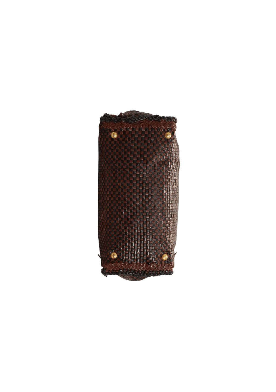OPEN MADRAS WOVEN TOTE