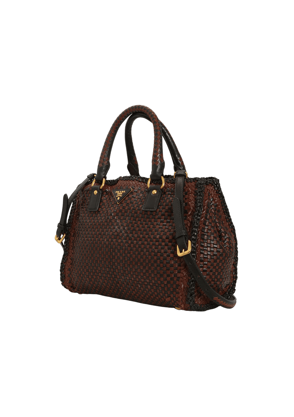 OPEN MADRAS WOVEN TOTE