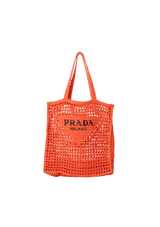 RAFFIA LOGO TOTE BAG