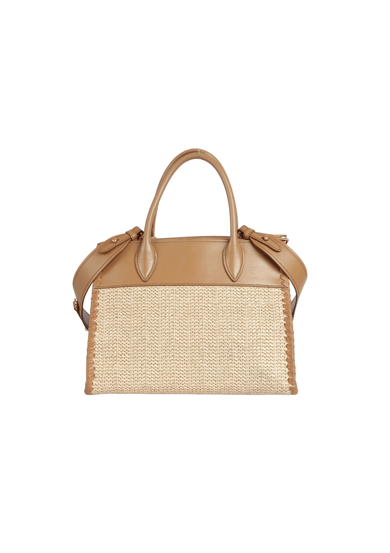 RAFFIA & CITY CALF PARADIGME BAG