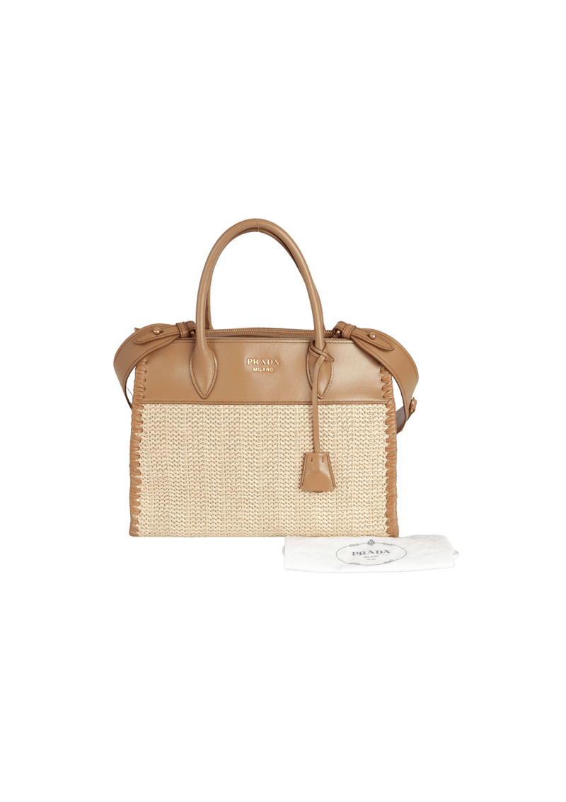 RAFFIA & CITY CALF PARADIGME BAG