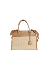 RAFFIA & CITY CALF PARADIGME BAG