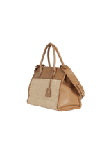 RAFFIA & CITY CALF PARADIGME BAG