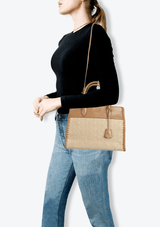 RAFFIA & CITY CALF PARADIGME BAG