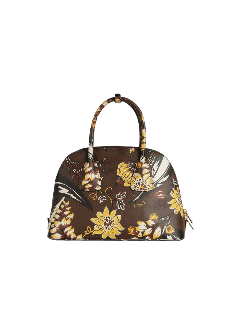 SAFFIANO FRONT POCKET DOME TOTE