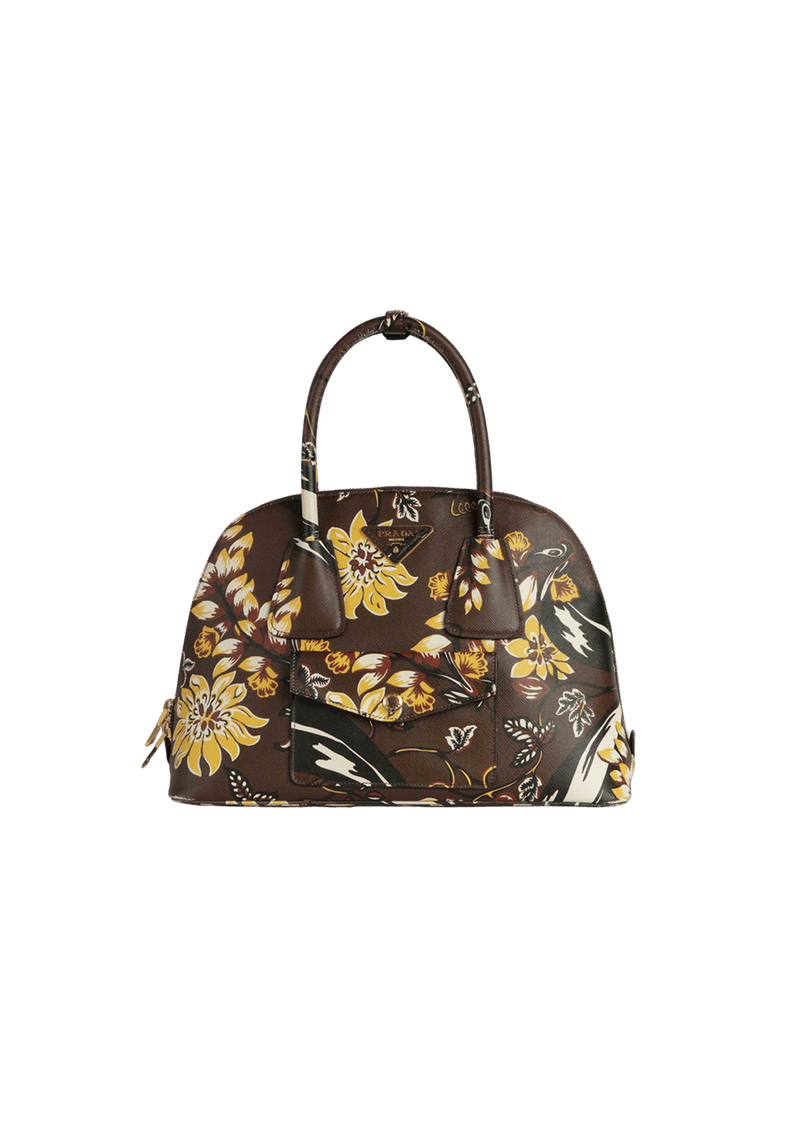 SAFFIANO FRONT POCKET DOME TOTE