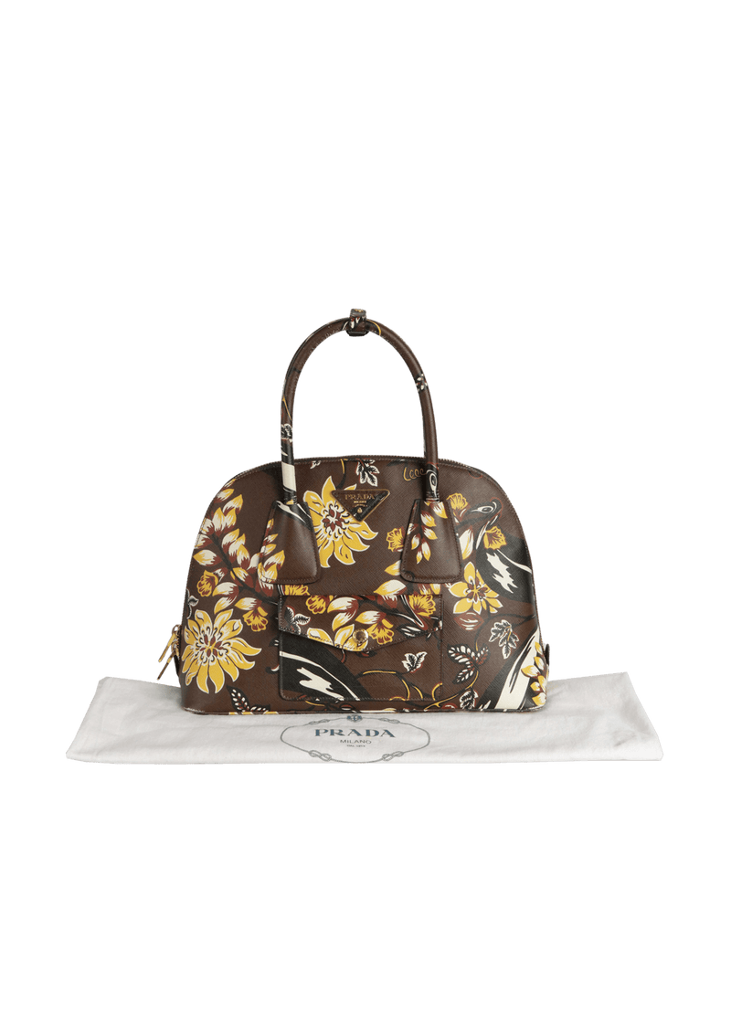 SAFFIANO FRONT POCKET DOME TOTE