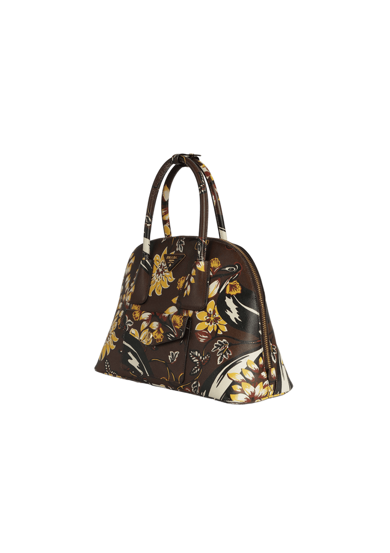 SAFFIANO FRONT POCKET DOME TOTE