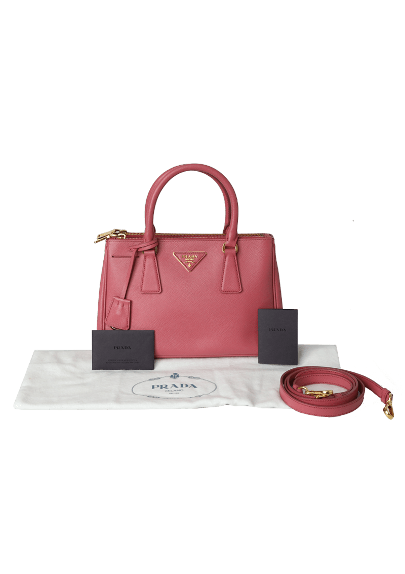 SMALL SAFFIANO DOUBLE ZIP GALLERIA